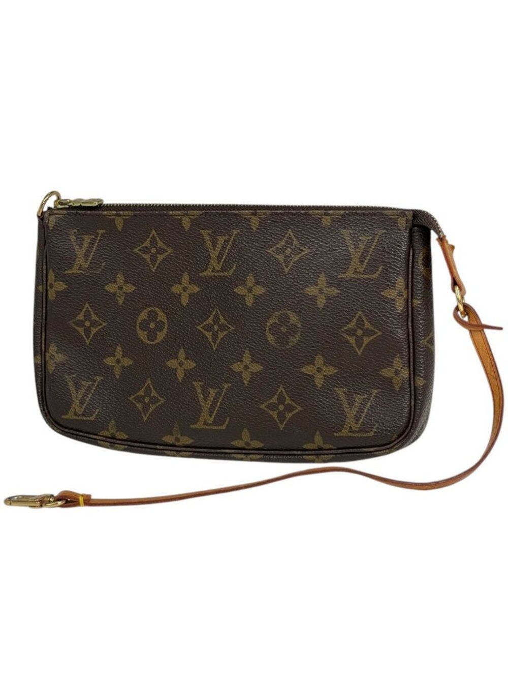 Louis Vuitton Pochette Makeup Cosmetics Pouch Monogram Brown - Picture 1 of 8